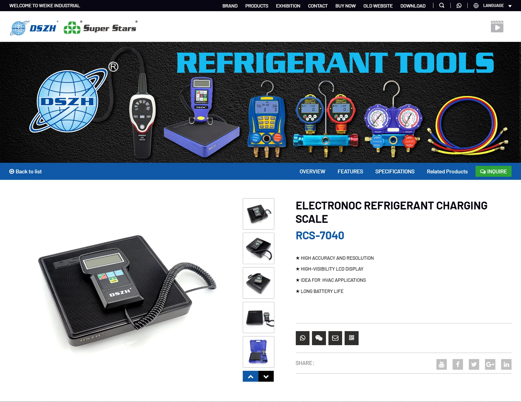DSZH RCS-7040 Electronic Refrigerant Charging Scale for Refrigeration ...