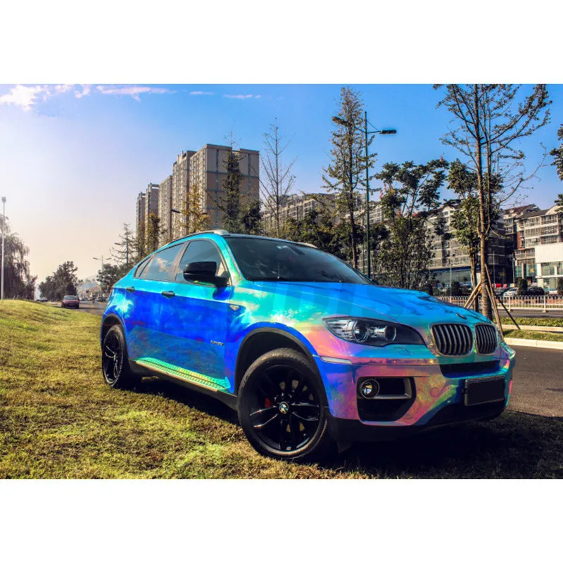 Vinyl PET PPF Color Changing Chameleon Chrome Blue Adhesive Lamination Film Roll Auto Foil Car Body Wrap Folie Pegatinas Coating