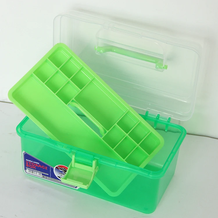 Clear Plastic Storage Box/Tool Box/Sewing Box Organizer