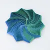 12cm blue-green spiral star