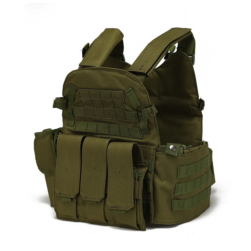 Outdoor camping hunting men's tactical vest combat vest security molle chest vest supplier