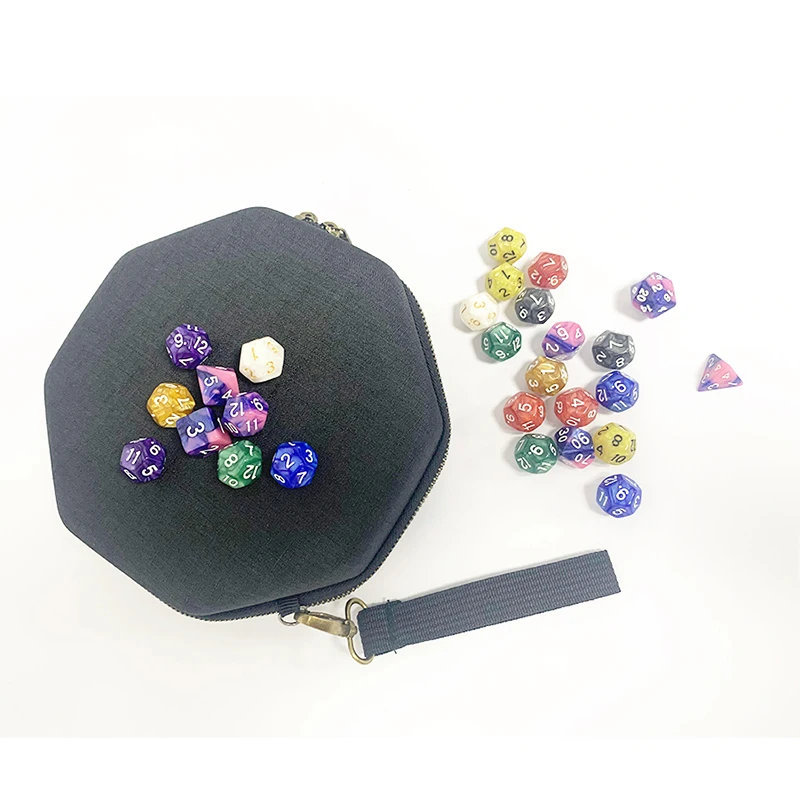 Custom DND Dice Tray and Dice Case Holder with Rugged Hard Shell Exterior and Protective Soft Interior Dice Tabletop RPG Game