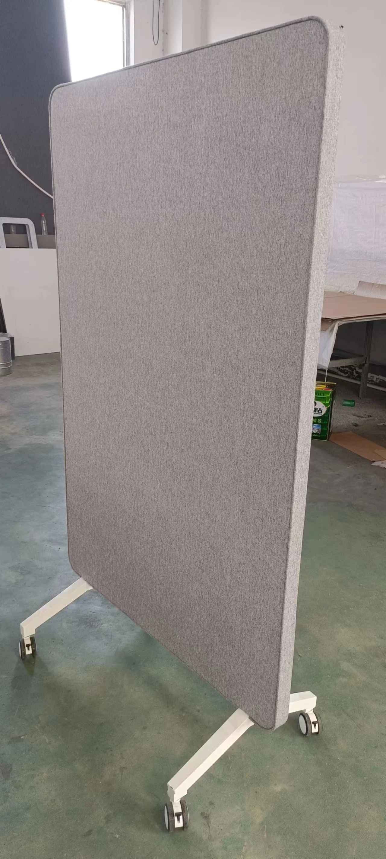 Modern White Acoustic Writing Board Soundproof Polyester Fiber Panels for Home Office Partition Glass Material