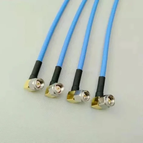 SMA Right Angle Connector Semi-Flexible RG141 Cable Assembly