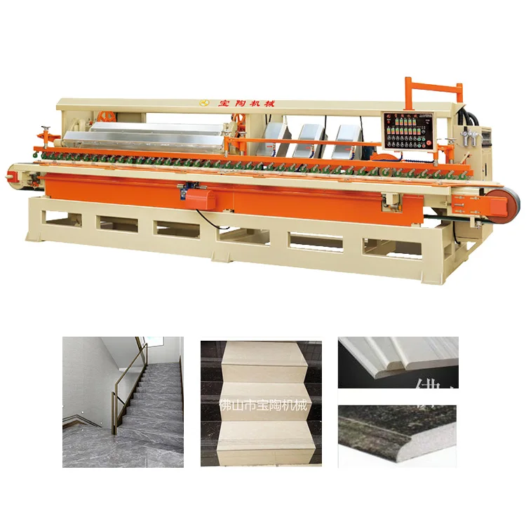Automatic Ceramic Tile Granite Stairs Bull Nose Design Stone Edge Line Profile Marble Polishing Grinding Machine Easy Operation