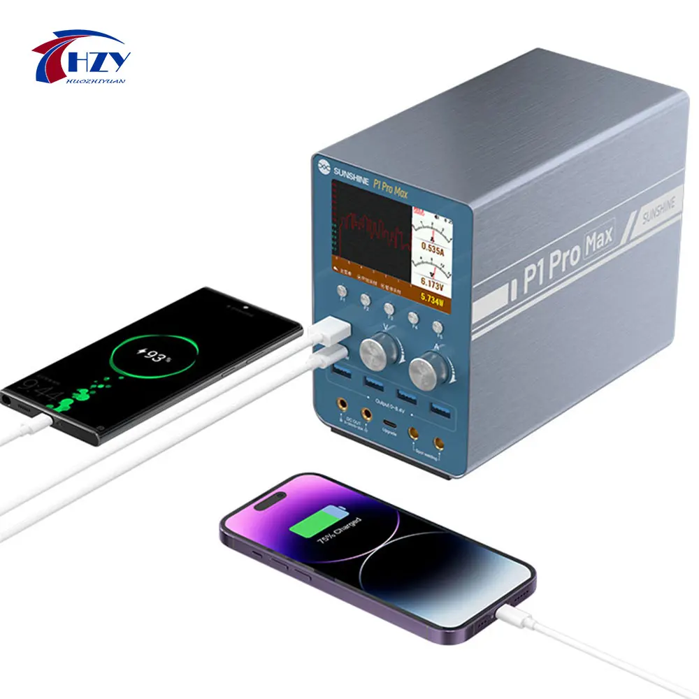 SUNSHINE P1 Pro MAX Intelligent Regulated Power Supply With Waveform Display and Battery Spot Welding Short Circuit Detection