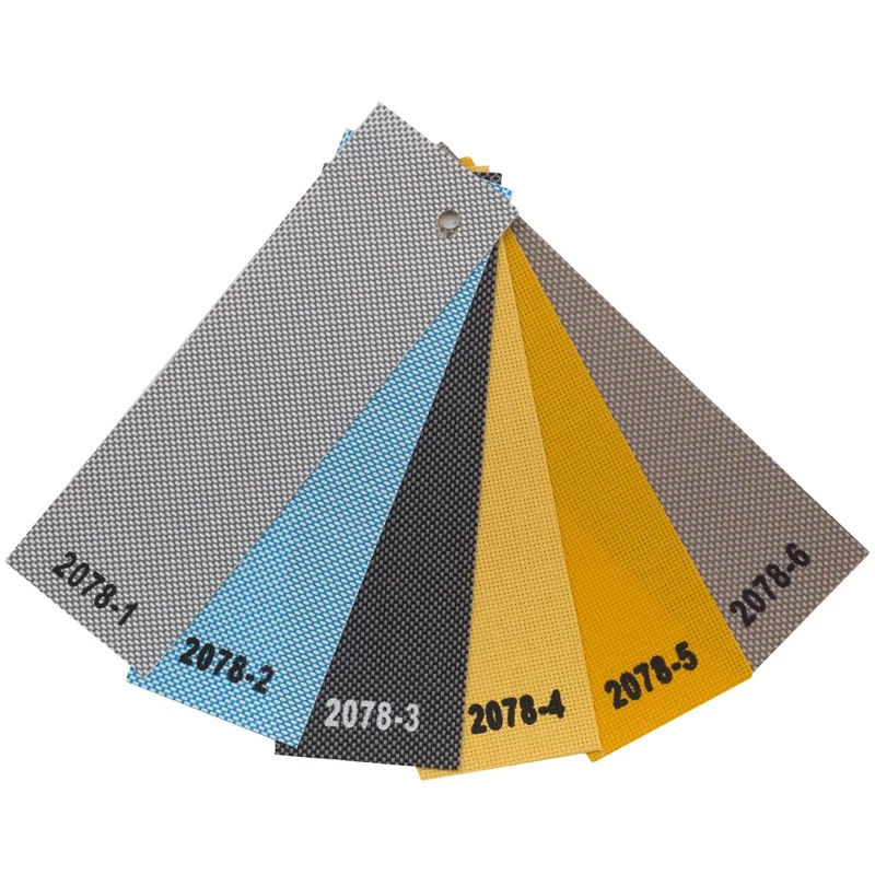 Hometextile 30% Polyester +70% PVC Flame Retardant Waterproof Blackout Mesh Fabric Woven Sunscreen Roller Blinds Curtain 2078