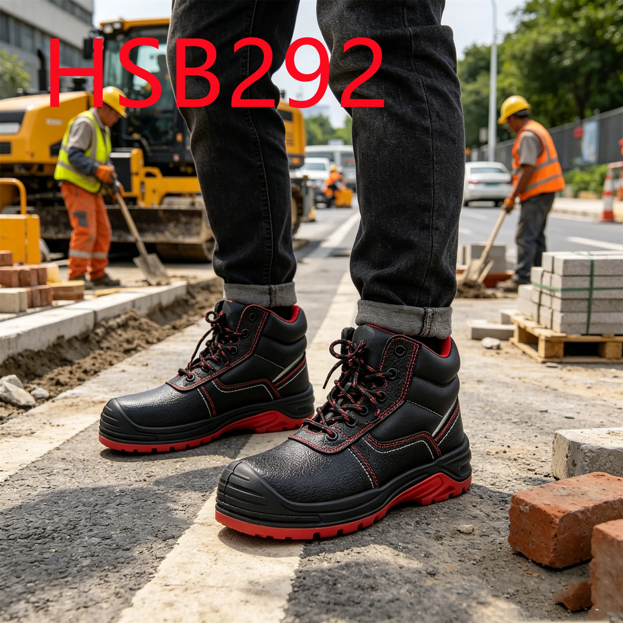 HY,industrial Tasks Anti Acid&Alkali PU/PU Injection Sole Safety Boots Machine Operator Fiberglass Toe Insert Work Shoes HSB292