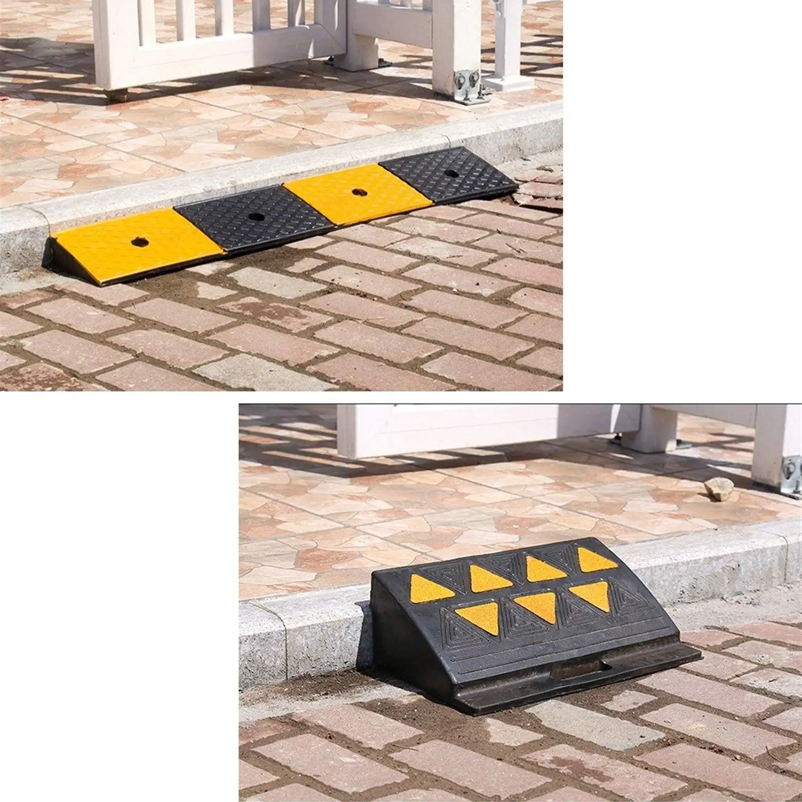 Outdoor Wheelchair Cart Car Step Curb Ramps Roadway Products Rubber Kerb Ramp for Markets factory