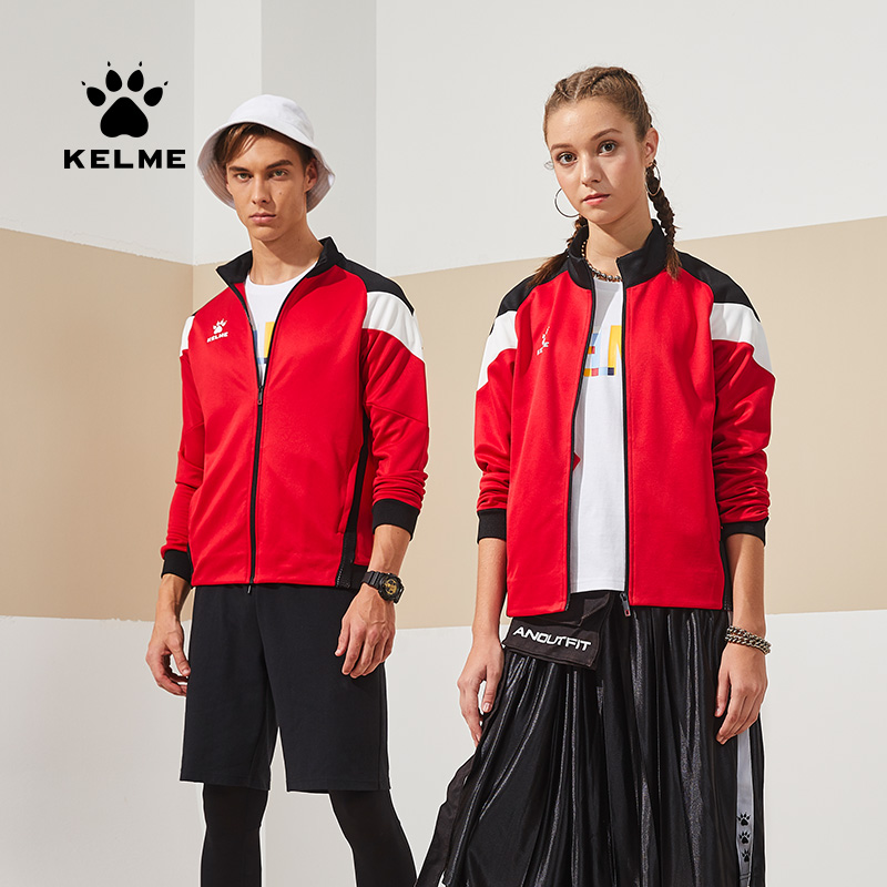 Женская спортивная куртка KELME, повседневная спортивная толстовка на молнии для бега, унисекс