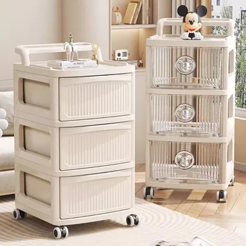 Movable Storage Organizer Trolley Chest Of Drawers Multifunctional Plastic Kitchen & Bathroom Living Room Stand Tools