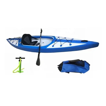 HL-K1 Set Blue&white Factory Wholesale Kayak Boat Drop Stitch Folding Kayak Cheap inflatable Cheap inflatable canoe for fishing