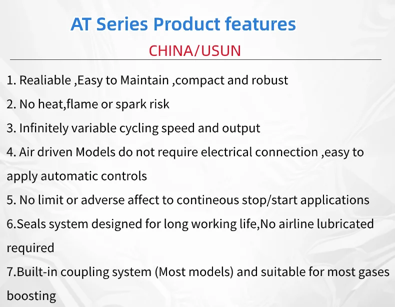 USUN AT400 - High Pneumatic Pressure Test Pump for Pipelines