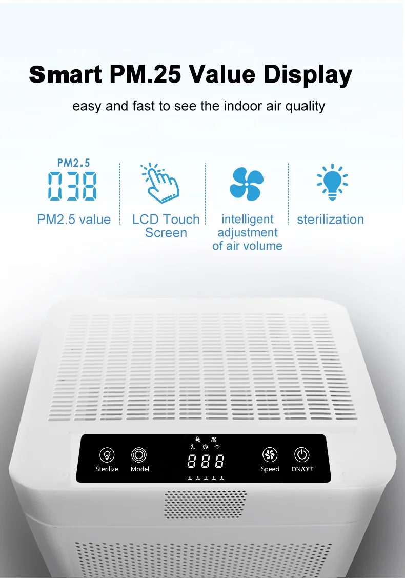 NADE AIR Purification Y1000 air sterilizing purifier kill 99% Bacteria household/hospital air purifier