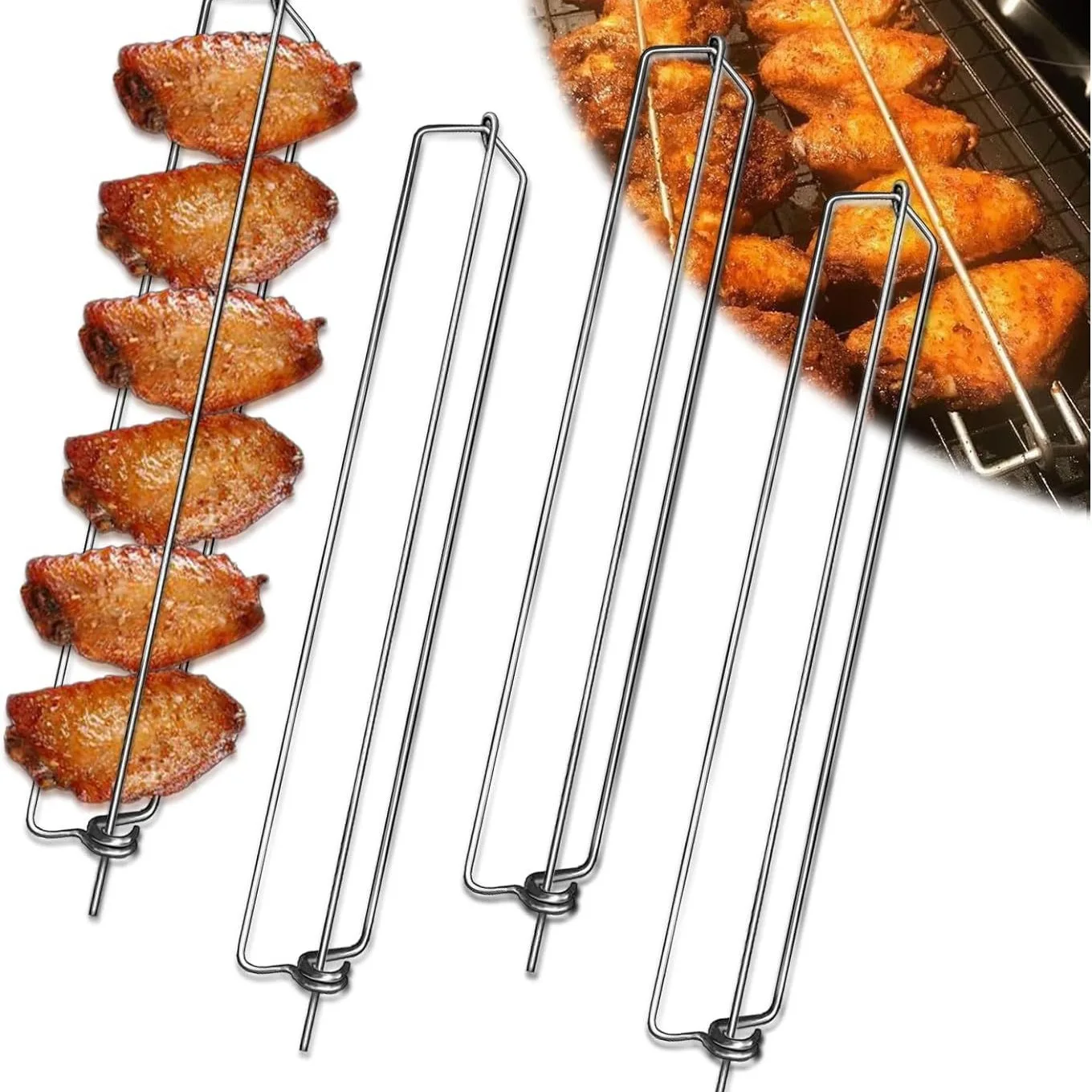 Wholesale Customized New cross-border wing rails grilling outdoor barbecue forks grills and BBQ tools
