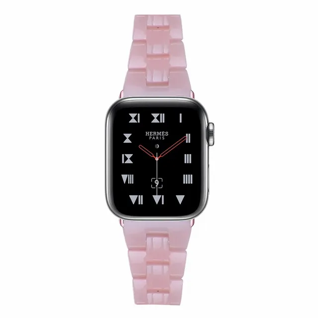 Colorful Slim Resin Watch Band For Apple Watch 1 2 3 4 5 6 7  8 Se Bracelet Wrist Strap 38 40 42 44mm Replacement Accessory