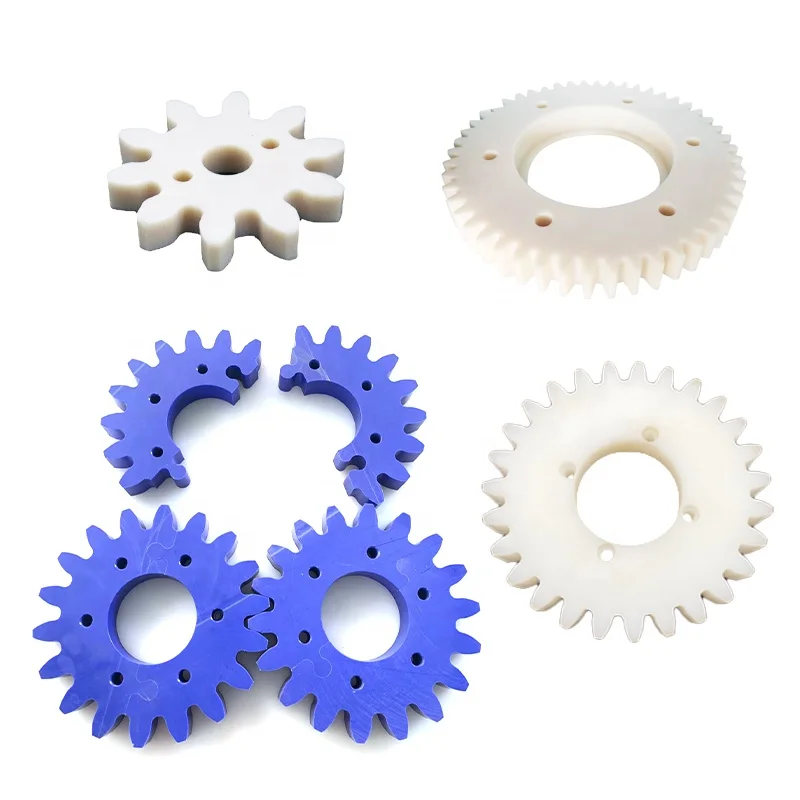 Factory custom injection cnc machining plastic spur gears POM nylon gears Plastic bevel gear