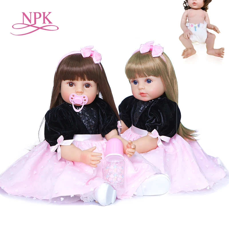 Compra online de Npk 55cm bebê reborn realista, recém-nascido