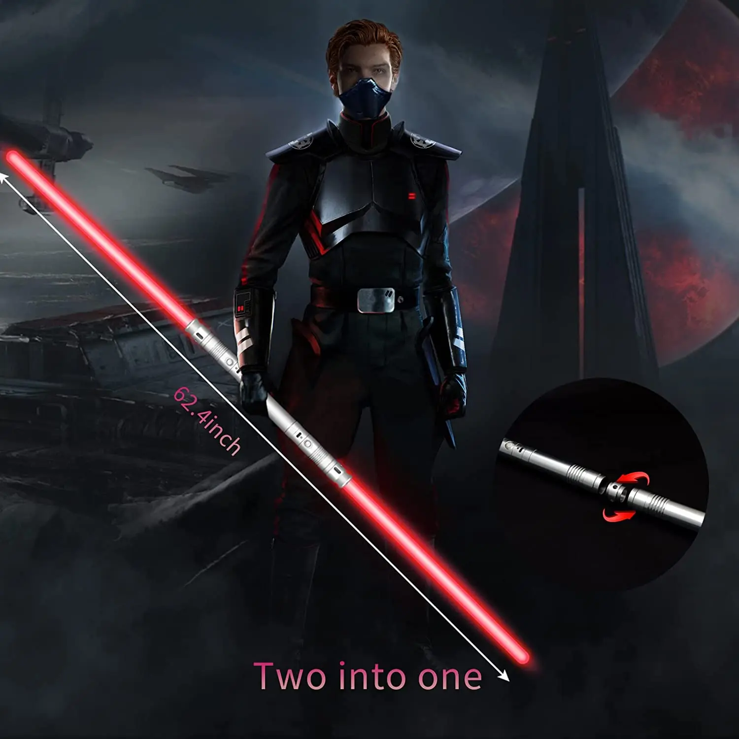 Lightsaber Rechargeable 7 Rgb Color Metal Hilt Dueling Led Lightsaber