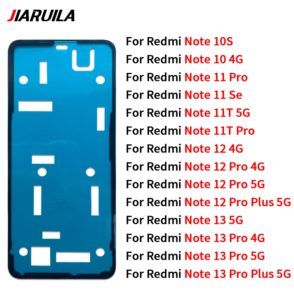 Adhésif De Rechange Pour Porte Arrière (batterie) Xiaomi Redmi Note 13 4G/5G – 1 Sticker, Neuf Sous Blister