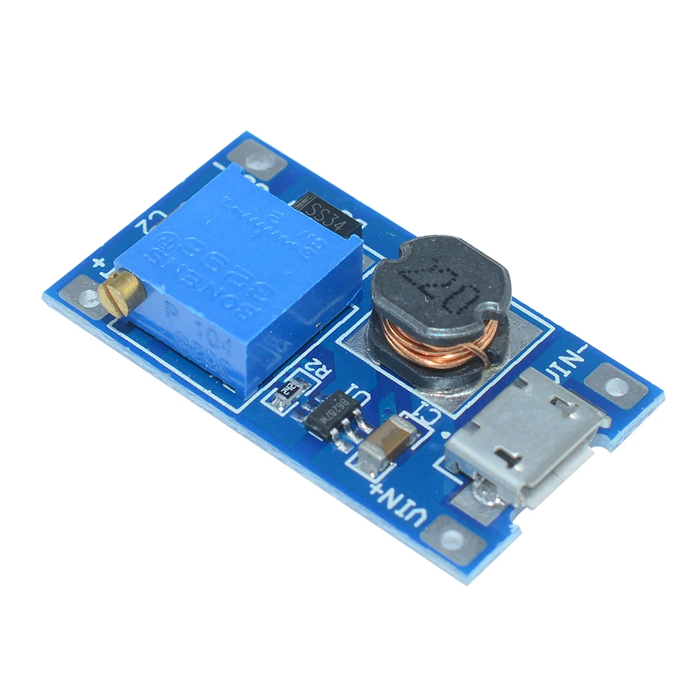 MT3608 DC-DC Макс выход 28В 2A повышающий конвертер усилитель модуль источника питания с Boost доска для
