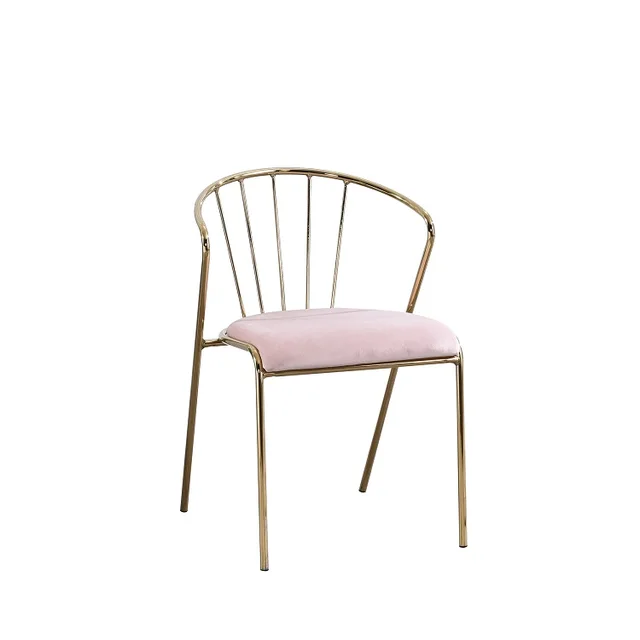 Suntop dining room pu leather chrome gold leg leisure chair