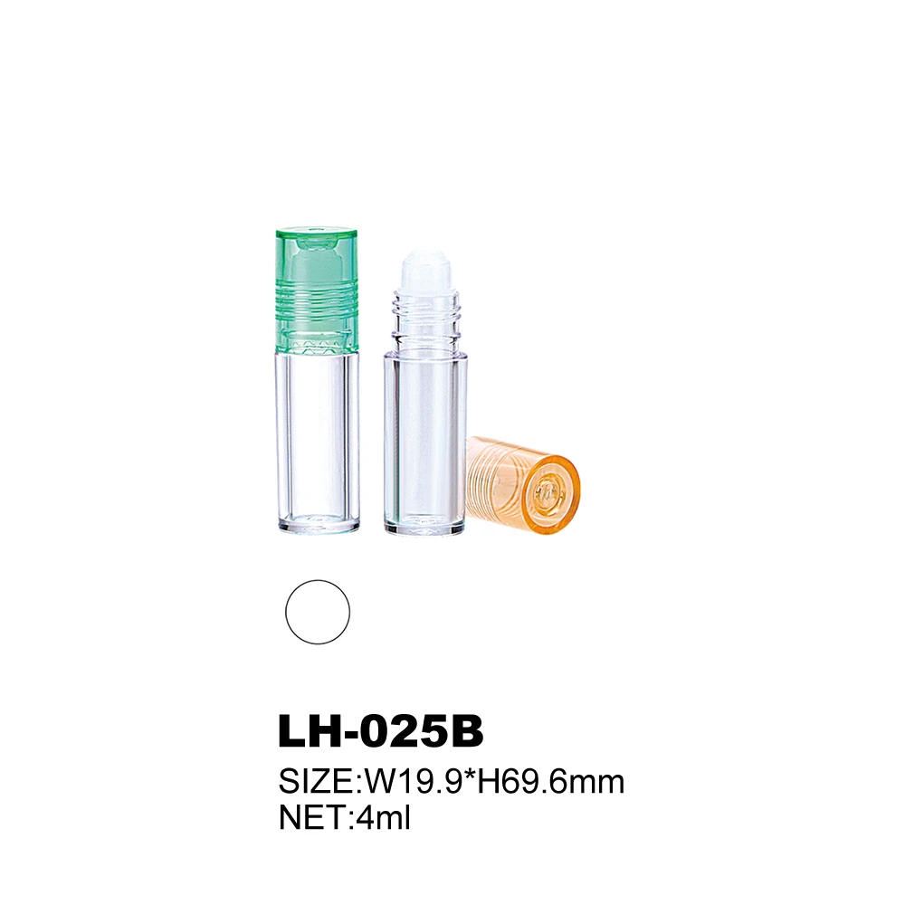 Lipgloss Containers And Packaging Low Moq High Quality Round Clear Pink Top Thick Wall Lip Oil Tube Container Cosmetic Lip Gloss Packaging Roll On Lip Gloss