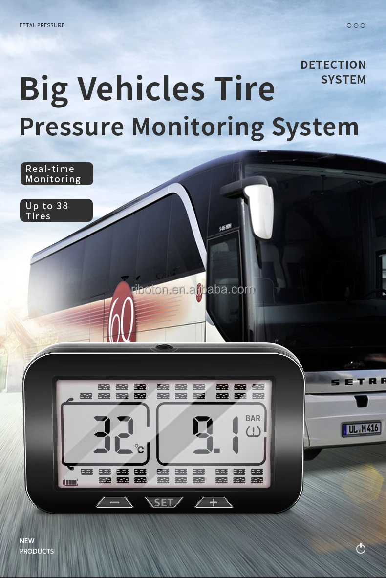 Truck RV Bus TPMS 6 8 12 14 16 18 26 Sensor 199 psi Wheels Tire ...