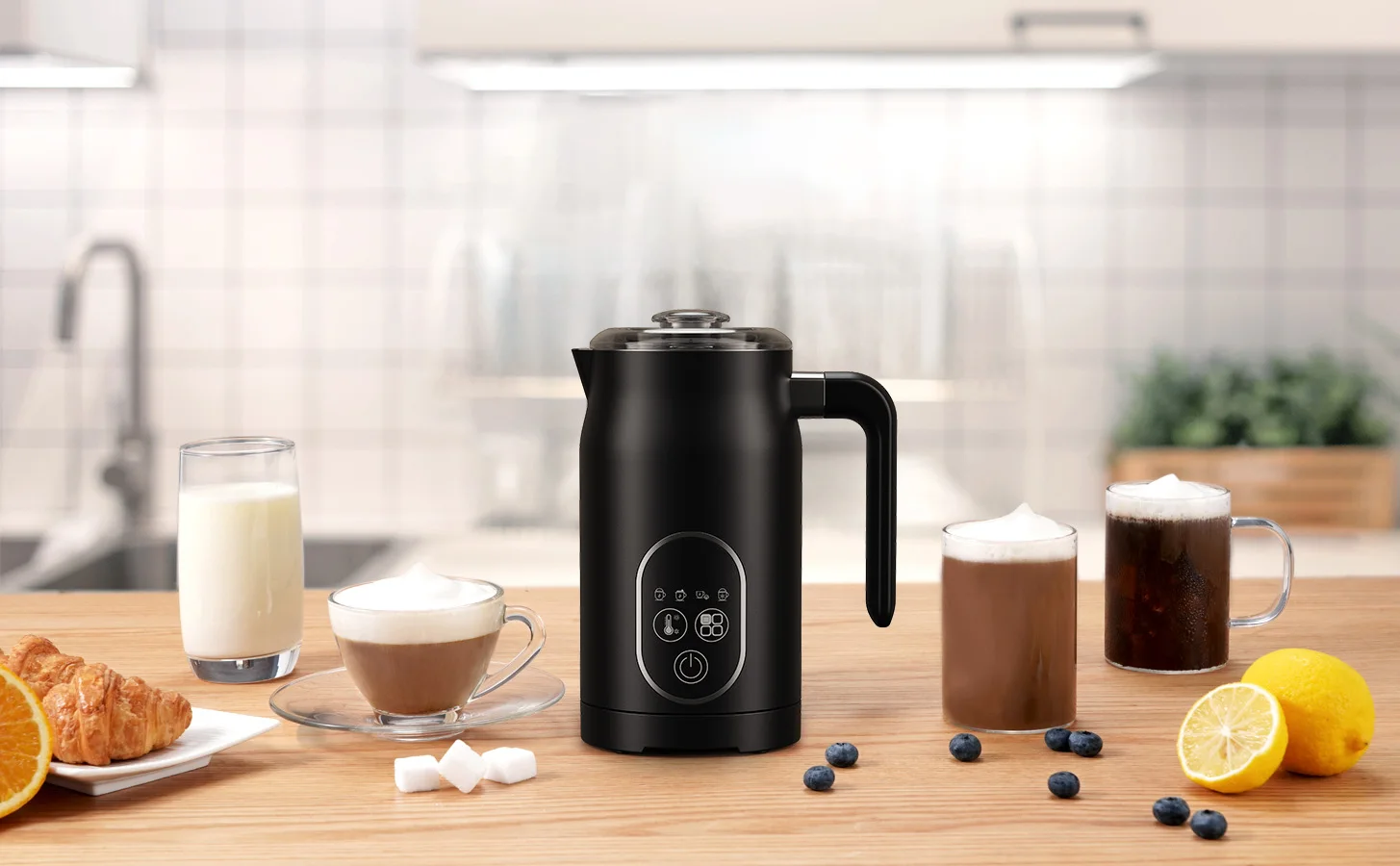 Shardor Latte Hot Chocolate Coffee 4 In 1 Electric Milk Steamer