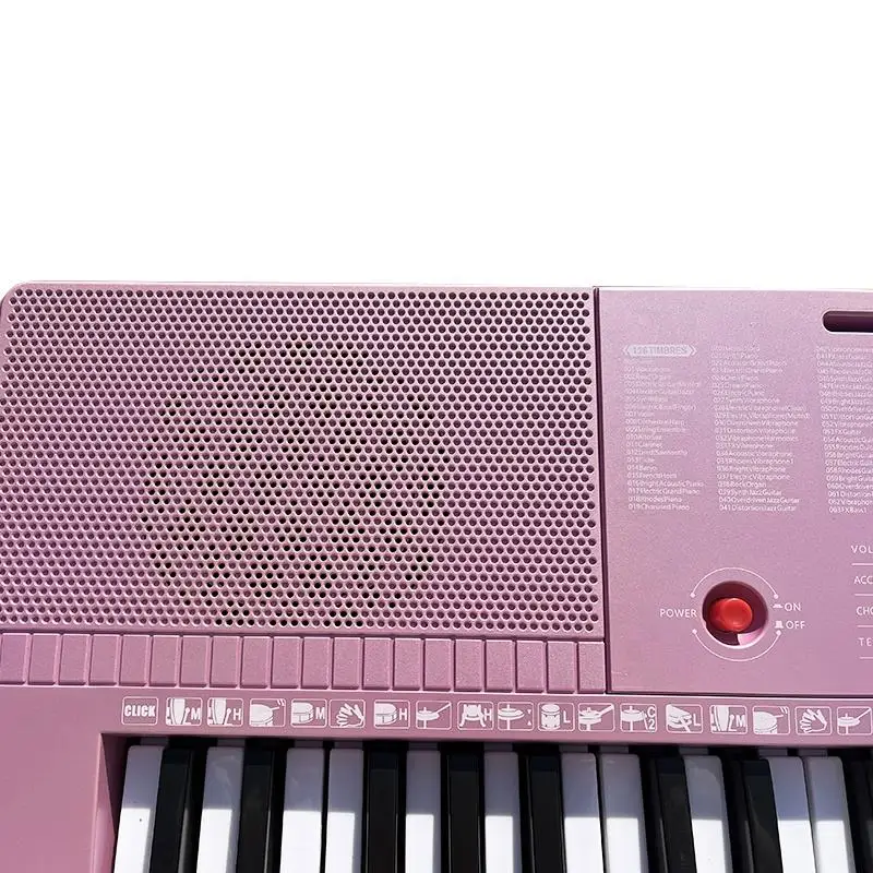 China Aiersi Brand New Pink Electronic Organ Musical Instruments Professional Educational Equipment Keyboard Piano for Kids