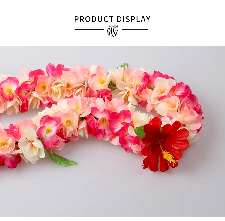 Hawaiian Garlands Bulk Silk Flower Leis Banner Bracelets Headbands And