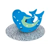 Chaise berçante baleine bleue pour enfant