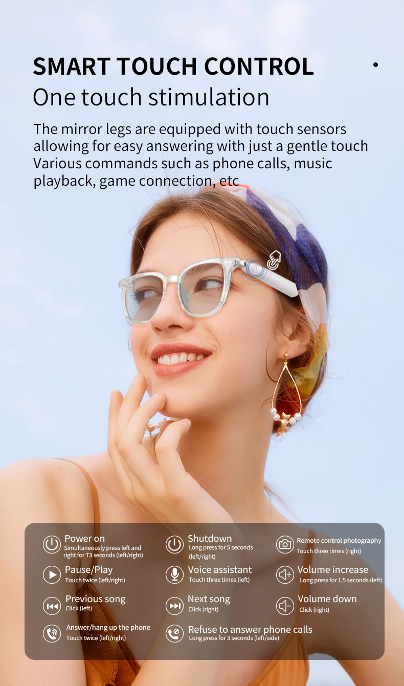 Welcome OEM Order, Factory Whole Selling 2025 Gs07 Smart Glasses Men Women Sport Sunglasses Bt Call Voice Assistant Music Player Anti Blue Light Smart Wearable Headset - Buy Smart Glasses smart Wearable Headset outdoor Sunglasses