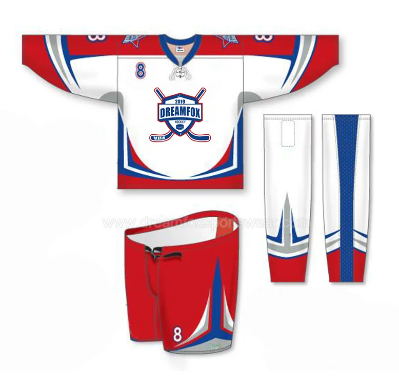 Source 2019 wholesale cheap hockey jerseys team set sublimated custom ice hockey  jerseys kids blank reversible hockey jerseys design on m.
