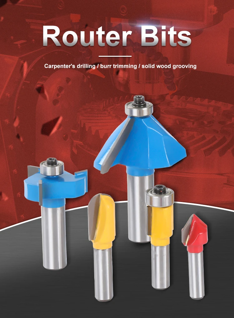 15pcs Router Bits Set Toolbox Woodworking Tools Cnc Router Bits Milling