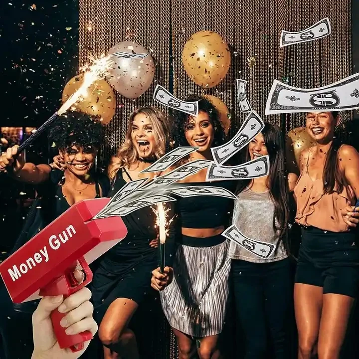 Money Gun Paper Playing Scary Monkey Toy Super Dollar Gun With 100pcs Play Money Cash Gun Party Props