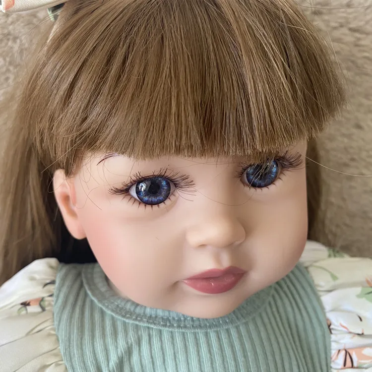 Cheap Price Reborn Doll with Long Hair Manufacture Soft Full Silicone Newborn Dolls for Girl Look Real Reborn Doll Silicone Baby