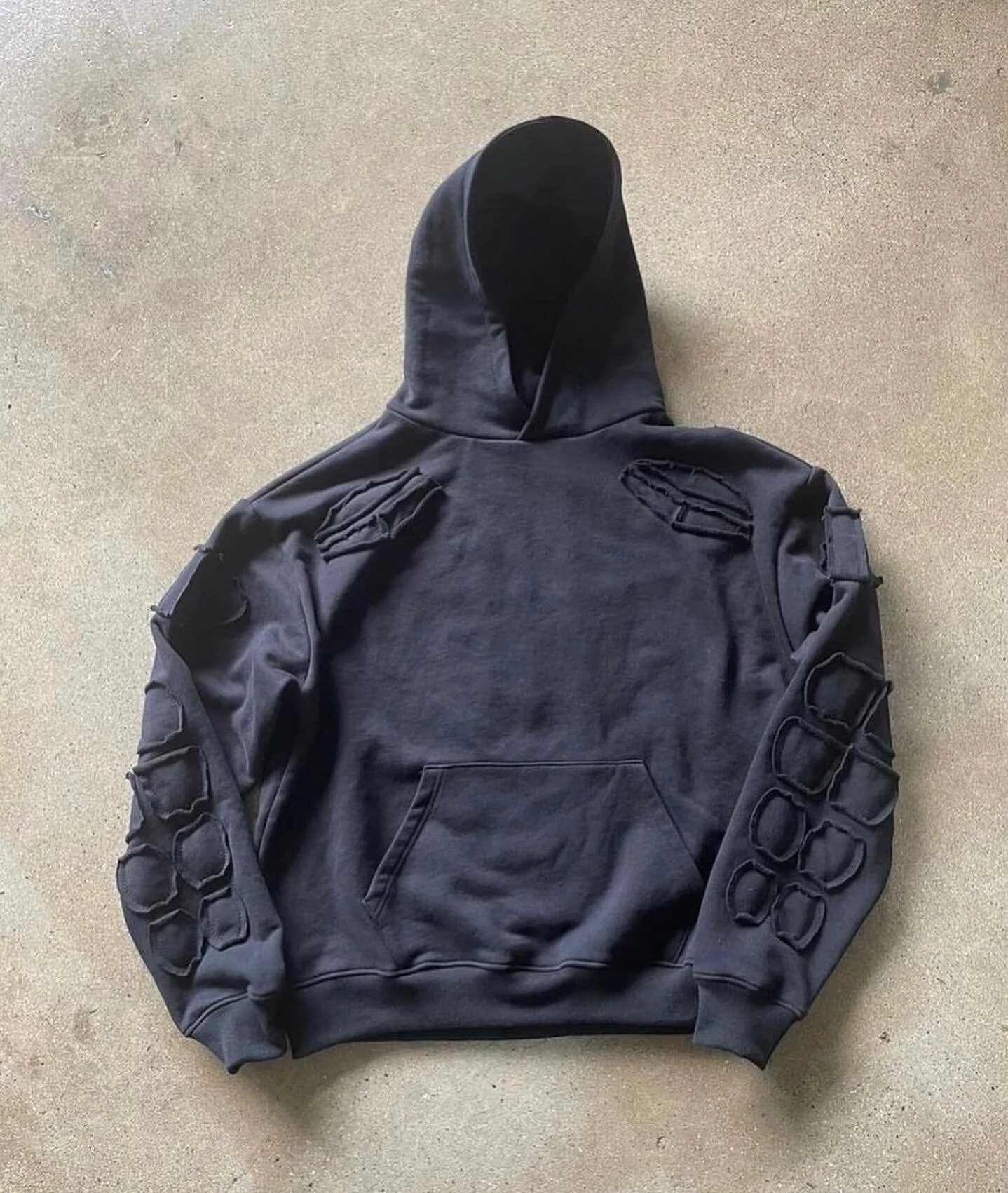 Custom Fleece Pullover Hooded Sweatshirts Unisex Heavyweight 100% Cotton Oversized Vintage Acid Wash 3D Embossed Hoodie for Men gallery 4