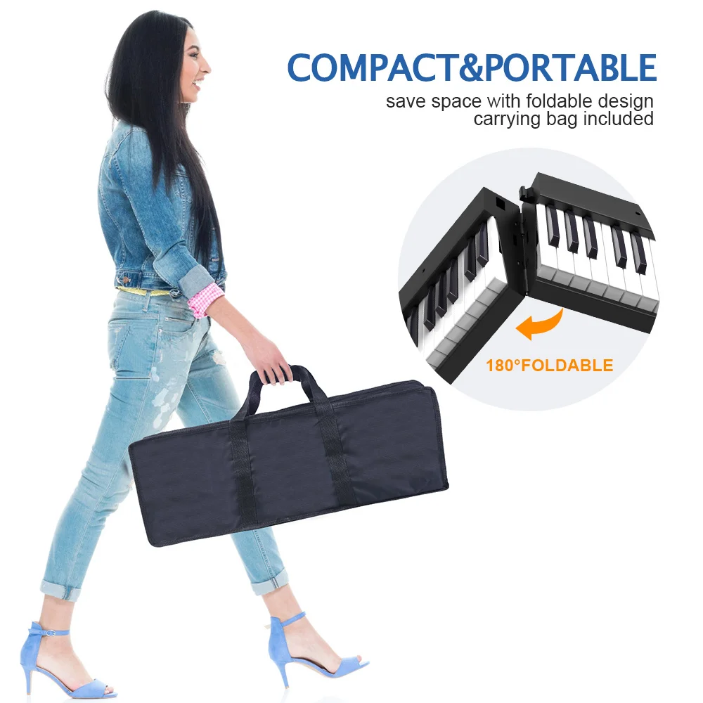 Konix 電子ピアノ 88鍵盤 折りたたみ式 PJ88 OEM Folding Pianos