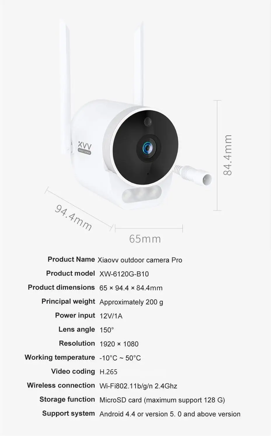 xiaovv outdoor camera pro