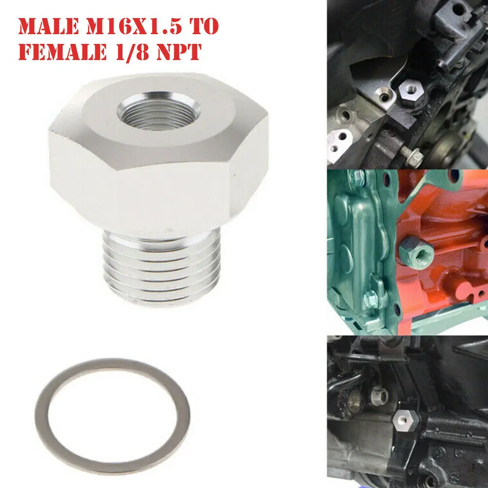 M16*1.5 To 1/8 Npt Gm Ls Engine Series Swap Fittings Car High Oil ...