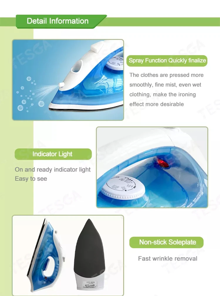 2200w Pressing Home Steam Solar Iron Portable Pressing Dry Steam