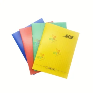 Factory OEM Custom Logo Saddle Stitch Binding A5 PP Cover School Exercise Book with Two-Color French Ruled Full Wood Pulp Pages