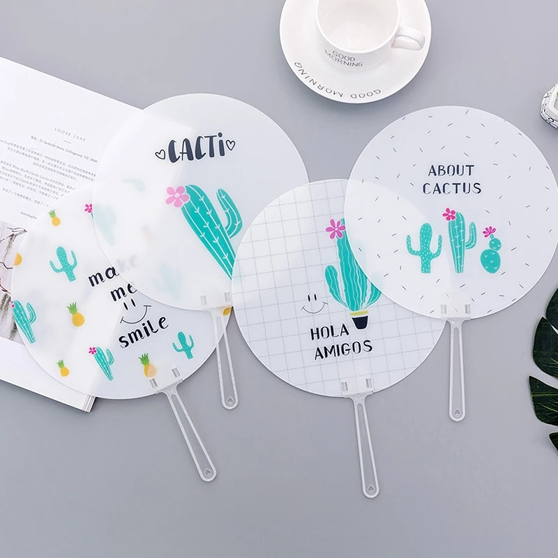 Wholesale Price Customized Plastic Souvenir Colorful Waterproof Transparent Hand Fan Print for Support KPOP