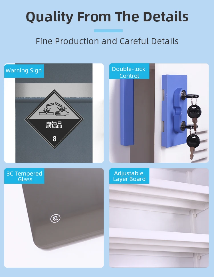 Factory Double Lock Pp Medicine Acidbase Chemicals Storage Buy Pp
