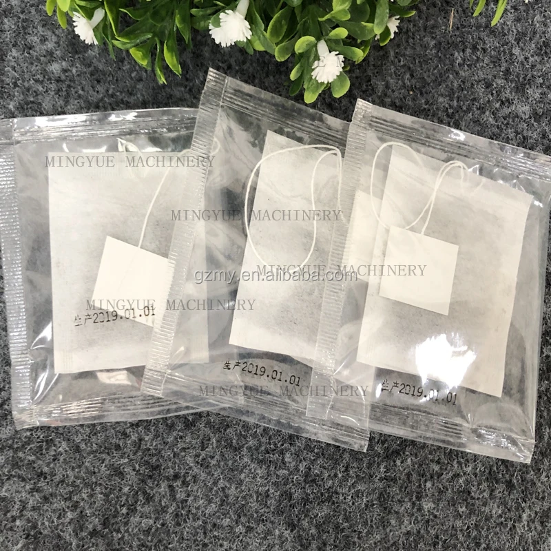 Automatic Inner and Outer Tea Bag Sachet Pouch Weighing Filling Packing Machine With Label and Tag for Small Business