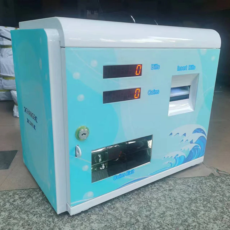 Coin Operated Coin Change Machine bar Counter 24hours Automatic Money Changer Token Coin Change Dispenser Machine