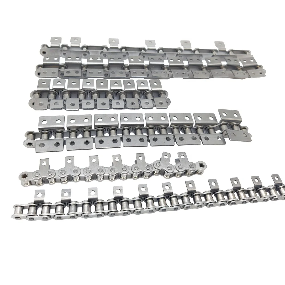 SA1 SA2 WA1 WA2 Steel Short Pitch Roller Chain Stainless Steel Conveyor Chain Attachment