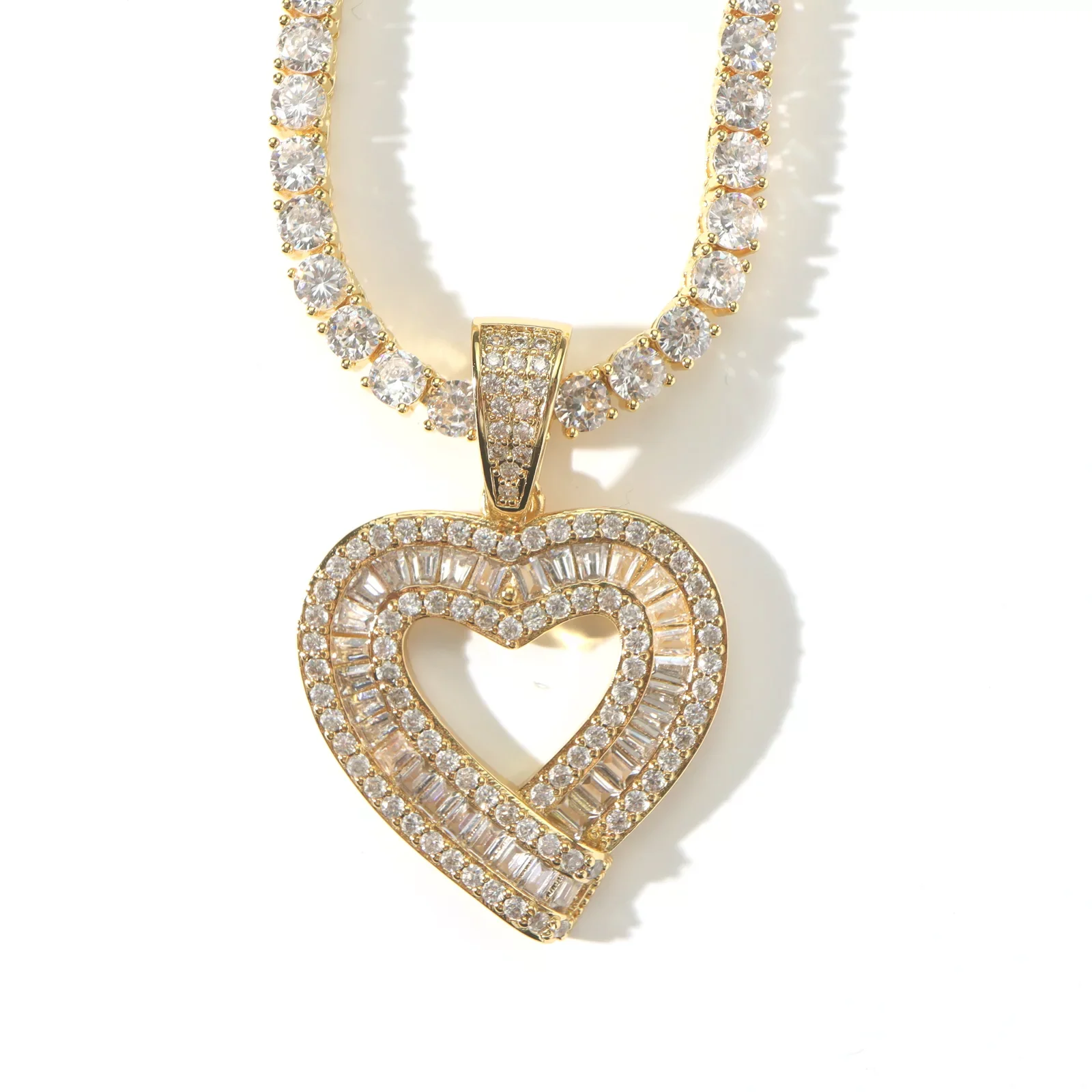 Icy Iced Out Heart Design Love Style Women Jewelry Set Cz Bling Bling ...