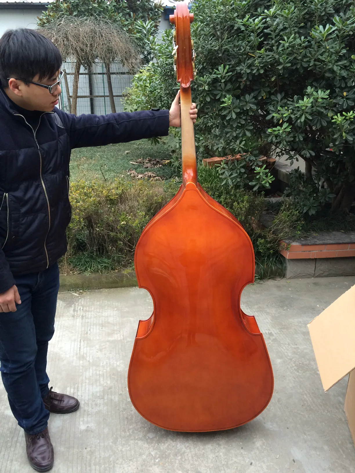 Student Double Bass 3/4 Upright Bass1/4 With Student Soft Bag And